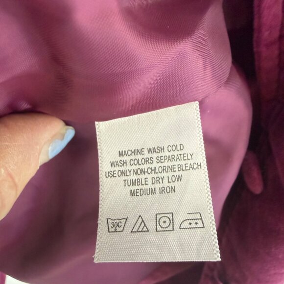 Metrostyle Women's Dark Pink 3 Button Velvet Jacket & Notched Lapels Sz 10 - Picture 4 of 6